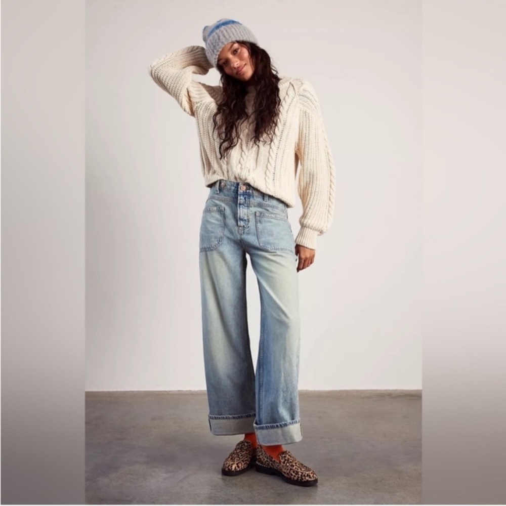 Free People Palmer Cuffed Jean in La La Land - Picture 3 of 11
